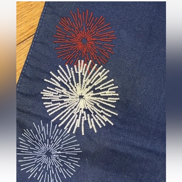 Patriotic 2 Table Runners SET TABLE Topper USA Americana Blue Red White 13 x 36” - Picture 3 of 9